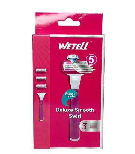 ماكينة حلاقه ستاتي + 3 غيار _ 5 نصلات wetell swirl