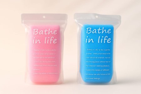 ليف حمام طويل  bathe in lifeمع يد بلاستيك