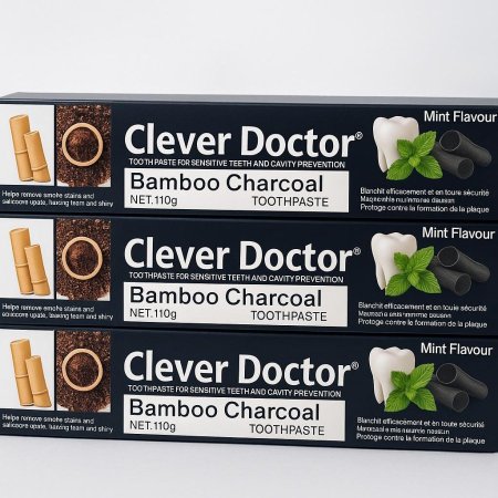 معجون اسنان clever doctor بفحم البامبو